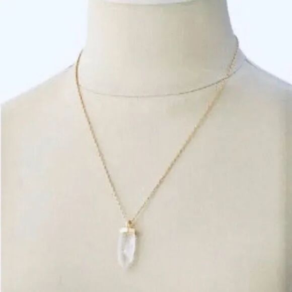stella & dot ~ aria layering pendant necklace ~ gold crystal - Picture 6 of 12